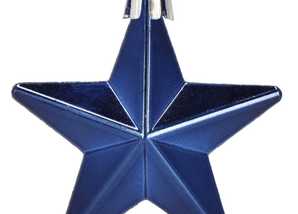 Kerstballen | Sterren | 6 Stuks | Grijs/Marineblauw/Blauw/Roze