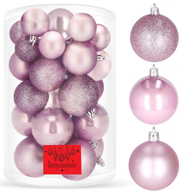 Kerstballen | 30 Stuks | 6 cm | Roze