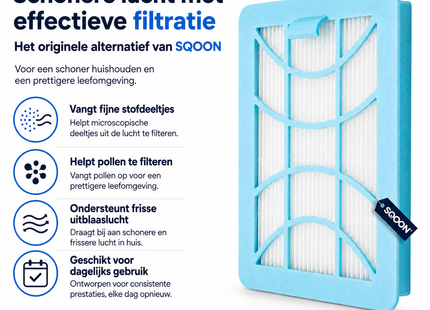 SQOON® HEPA-Filter  Geschikt voor Philips Performer Compact – Vervangt CP1352 / 432200494411
