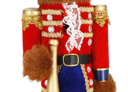 Notenkraker Kerst | Houten Beer | Kerstversiering | Multicolor | 38 cm