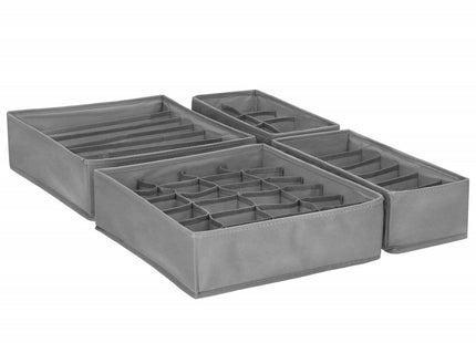 Lade Organizer Kast en Badkamer | 4 Stuks | Verschillende Afmetingen | Grijs