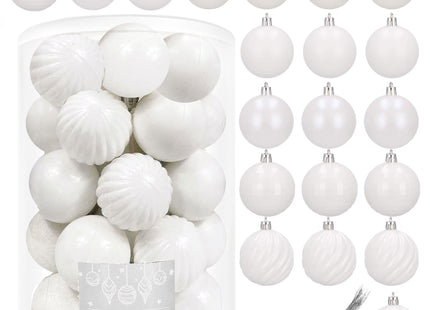 Kerstballen | 20 Stuks | 6 cm | Wit
