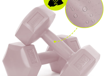 Dumbbell Set - 2 KG - Roze - Oefengewichten