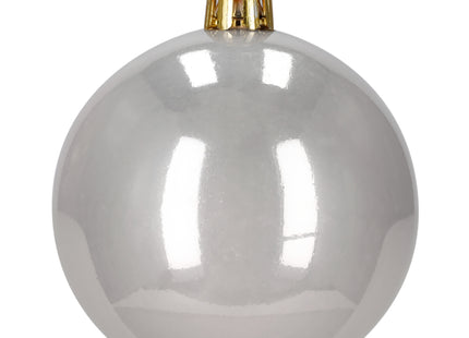 Kerstballen | 24 Stuks | 6,5 cm | Paars | Bruin | Parelmoer | Roségoud