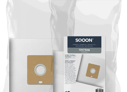 SQOON® Stofzuigerzakken  Geschikt voor Uni-Bag Plus Small - 10 Stuks - Vervangt 9001669796 / D00013 / DDE050 / 2681045112