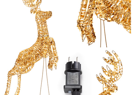 Rendier | 120 LED Lampjes | Warm Wit | Staand | 145 Cm