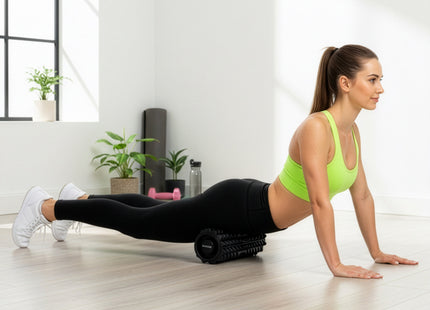 Foamroller | Foam Roller | Medium Hardheid | Triggerpoints | 33 cm | Zwart