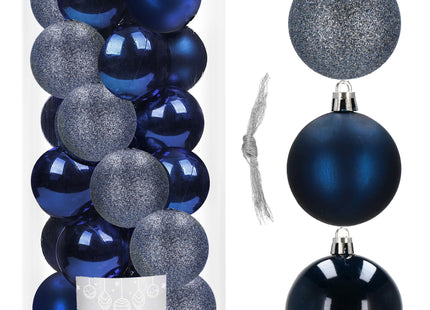 Kerstballen | 20 Stuks | 4 cm | Marineblauw