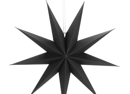 Kerst Ster | Papier | Opvouwbaar | 60 cm | Mat/Zwart