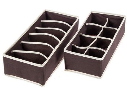 Lade Organizer Kast en Badkamer - 4 Stuks - Verschillende Afmetingen - Bruin/Beige
