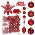 Kerstballen & Piek | 51 Stuks | Rood