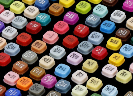 Twinmarkers | Alcohol Markers | Stiften Voor Volwassenen | 168 Stuks | Multicolor
