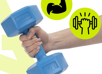 Dumbbell Set - 2,5 KG - Blauw - Oefengewichten