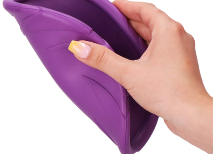 Frisbee Voor Honden - Schijf  - Voerbak - 2 in 1 - Rubber - Paars - 18 Cm