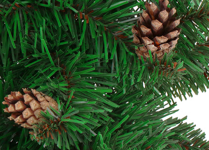 Kerstslinger | 110 cm | Dennenappels | Lijsterbes | Groen