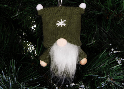 Kerstkabouter - Kersthanger - Kerstdwerg - Kerstversiering - Groen - 8 cm