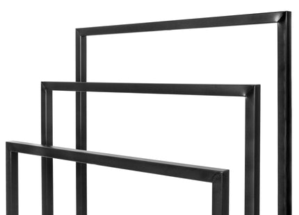Handdoekrek - Badkamer - Handdoekstang - Handdoekhouder - 3 Armen - Metaal-  Zwart