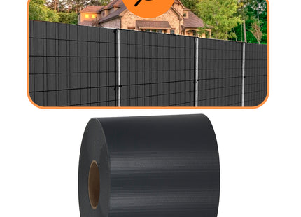 Vlechtband | Privacyfolie | Vlechtband Voor Tuinafsluiting | PVC | 50 m | 450 g/m² | 19 Cm | Antraciet