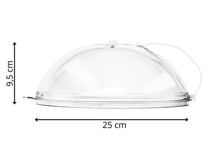 Magnetronbak - Magnetrondeksel - Magnetronafdekking - Spatbescherming - Bordkap - 100 °C - Polycarbonaat - 25 cm