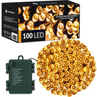 Kerstverlichting | 10,5 m | Batterij | 100 LED | Warm Wit