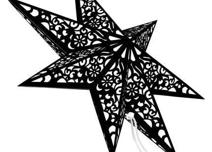 Kerst Ster | Papier | Opvouwbaar | 50 cm | Zwart/Wit