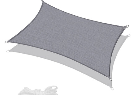 Schaduwdoek | Zonnezeil | Rechthoek | 5 x 4 m | 90% Schaduw | Licht Grijs
