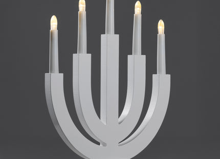 LED Kaarsenbrug | Batterijen | Wit | Warm Wit | 5 Kaarsen