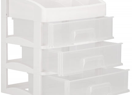Make Up Organizer | Sieradendoos | Meerdere vakken | Lade Kast | Wit | 26,5x23,3x17cm