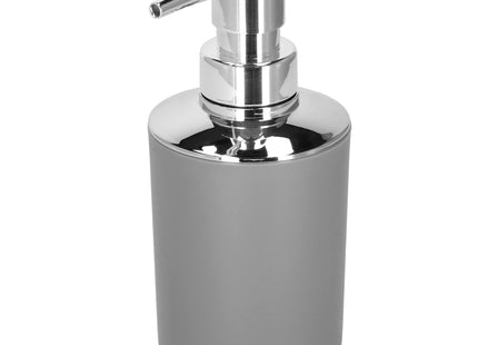 Badkameraccessoiresset - Prullenbak - Toiletborstel - Zeepdispencer - Tandenborstelbeker - Zeepbak - Mok - Grijs