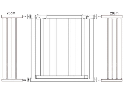 Traphekje | 75 - 138 cm | Traphek | Veiligheidshekje | Metaal | Hout | Zwart/Bruin