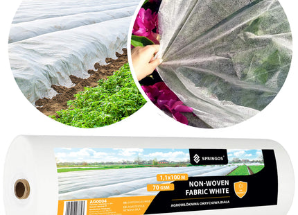 Vliesdoek - Vliesdoek Plantenbescherming - 70 G/M2 - 100 x 1.1 M