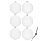 Kerstballen | 6 Stuks | 10 cm | Wit