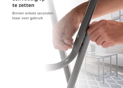 Statafel - Horeca Kwaliteit - Inklapbaar - Met vergrendeling - Extra Stevig - Wit - Ø 80x110cm