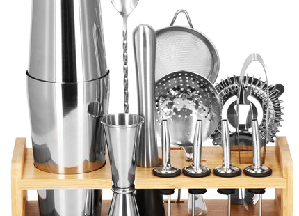 Cocktail Set | 14-Delige Cocktail Shaker Set | RVS | Zilverkleurig