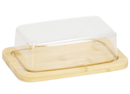 Botervloot | Botervloot met deksel | 20 cm | Naturel/Transparant
