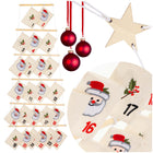 Adventskalender 24 Zakjes – Hangende Kerstkalender 100 cm – Vilt en Hout – Herbruikbare Adventskalender om Zelf te Vullen – Meerkleurig