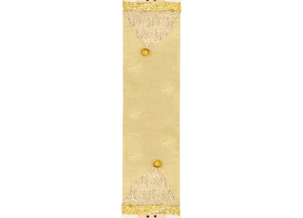 Tafelkleed -Kerst - Kerstman - Goud - 205 x 30 CM