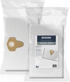 SQOON® Stofzuigerzakken  Geschikt voor Parkside / Einhell - Vervangt 23.421.30 / 23.511.52 / B-NT 1250 / H-NS 1250 / T5 / YPL 1250 / YPL 1252 / YPL N.G. 1250 - 5 Stuks