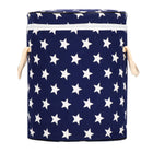 Opbergmand - Speelgoedmand - Kledingmand - Organizer - Deksel - Sterren - Handvatten - Blauw