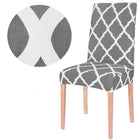 Stoelhoes - Voor Eetkamerstoelen - Met Stretch - Grijs / Wit