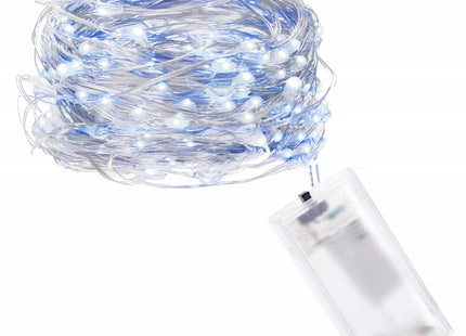 Kerstverlichting | 1.9 m | Waterdicht | Op Batterij | LED-Verlichting | Koel Wit/Blauw