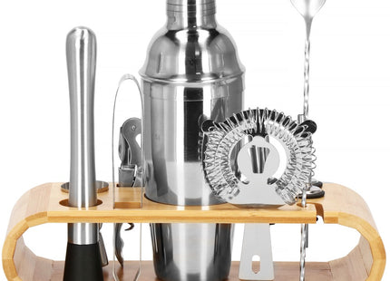 Cocktail Set | 12-Delige Cocktail Shaker Set | RVS | Zilverkleurig