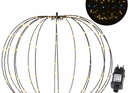 Lichtbol - Kerstversiering - Warm Wit - Witte Flash Optie - Indoor & Outdoor - 160 Led -  65 x 56 x 7 cm - Metaal