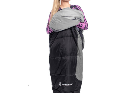 Slaapzak Kamperen - 220 x 80 cm - Dekenmodel - Inc. Draagtas - 8 t/m 20°C - Zwart