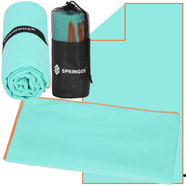 Strandmat | Strandkleed | Strandlaken | Zandvrij | 75 x 150 cm | Zeegroen