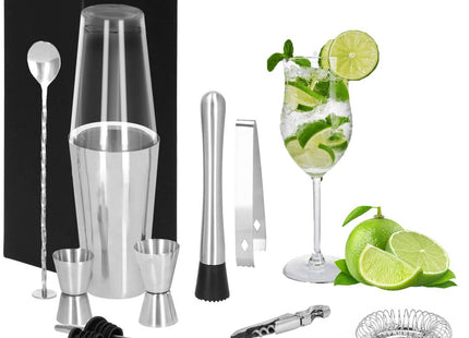 Cocktail Set | 14-Delige Cocktail Shaker Set | RVS | Zilverkleurig
