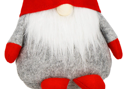 Kerstkabouter - Kerstversiering - Grijs - 38 cm