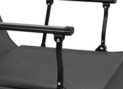 Tuinstoel 2 In 1 |Opvouwbaar | Ligstoel | Verstelbaar | Ergonomische Hoofdsteun | Zwart