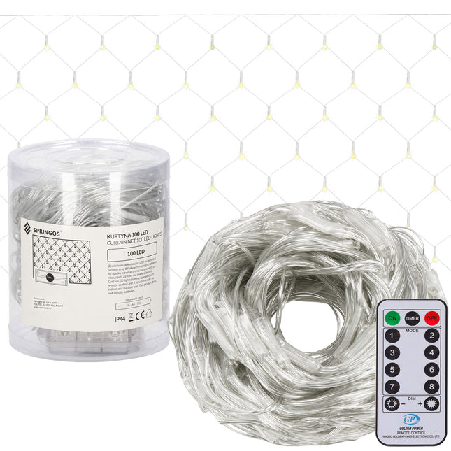 Lichtgordijn | IJspegel Verlichting | 100 LEDs | Warm Wit | 3 M
