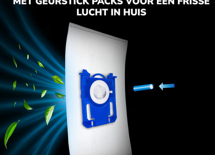 SQOON® Serviceset geschikt voor Philips, AEG, Electrolux stofzuigers - Gelijk aan model: FC8031 - Met HEPA-filter en geurstaafjes voor schone en frisse lucht tijdens het stofzuigen
